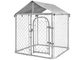 Black Chain Link Dog Kennel 10x10x6 Two Doors Large Animal Cage
